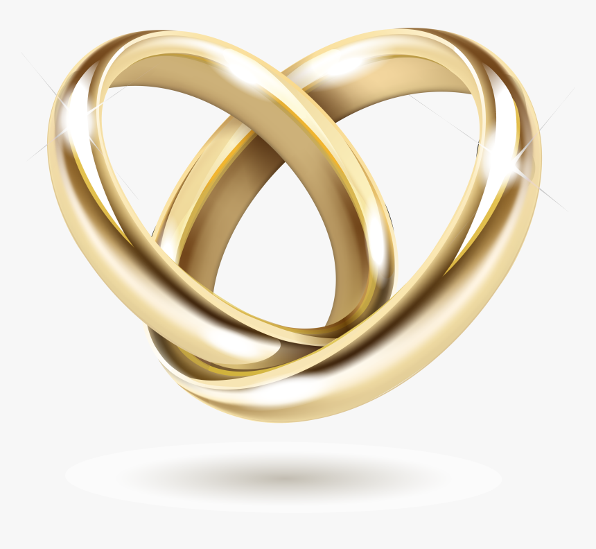 Wedding Invitation Gold Wedding Ring - Ring For Wedding Invitation, HD Png Download, Free Download