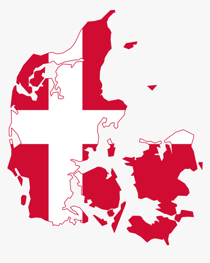 Transparent Danish Flag Png - Denmark Flag Map Png, Png Download, Free Download