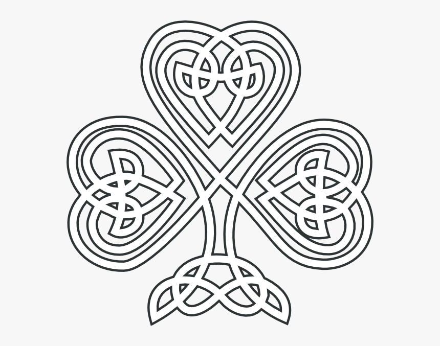 Celtic Knot Shamrock Coloring Pages, HD Png Download, Free Download