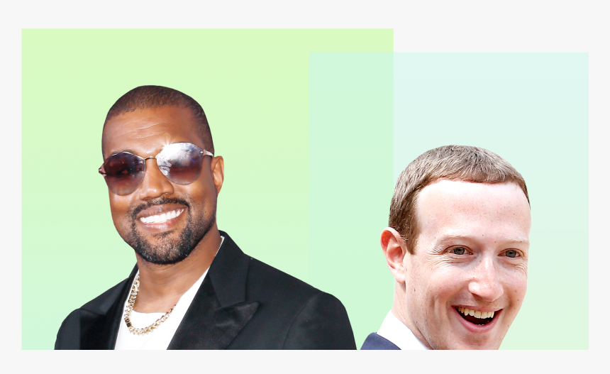 Kanye West And Mark Zuckerberg Forget Their Worries, HD Png Download, Free Download