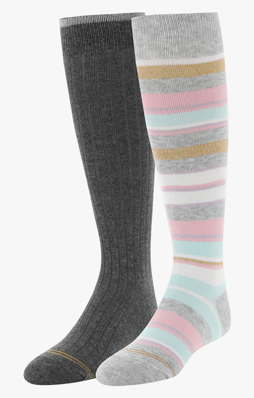 Gold Toe Girls Multi Stripe With Shine Knee High Sock - Hockey Sock, HD Png Download, Free Download