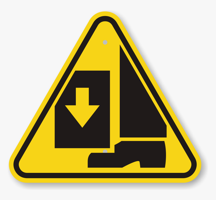 Transparent Foot Icon Png - Warning Sign Foot, Png Download, Free Download