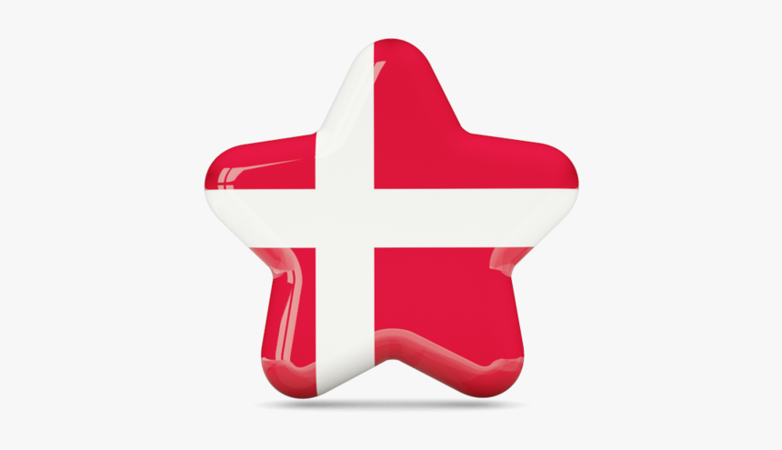Download Flag Icon Of Denmark At Png Format - Denmark Flag Star Shape, Transparent Png, Free Download