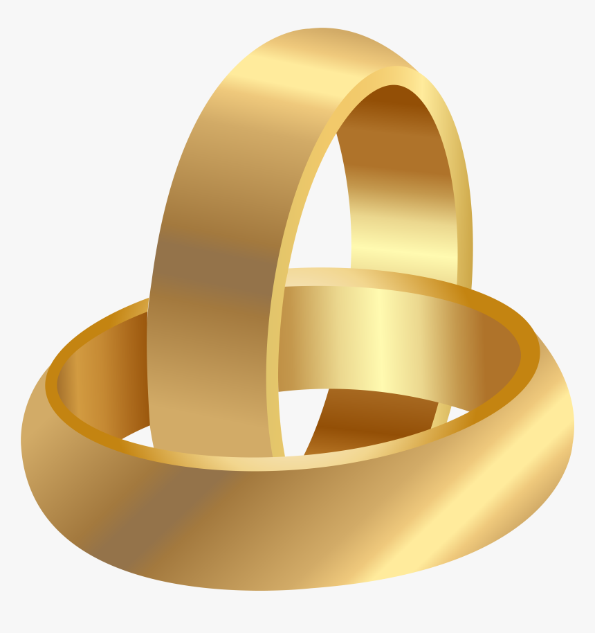 Golden Wedding Rings Png Clip Art, Transparent Png, Free Download