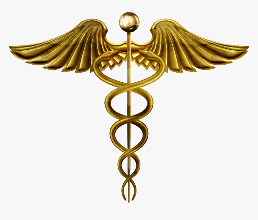 Staff Of Hermes Caduceus As A Symbol Of Medicine Caduceus - Gold Caduceus, HD Png Download, Free Download