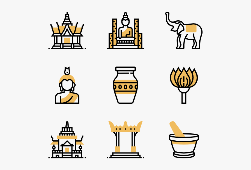 Thailand Symbols - Thailand Icon Png Cartoon, Transparent Png, Free Download