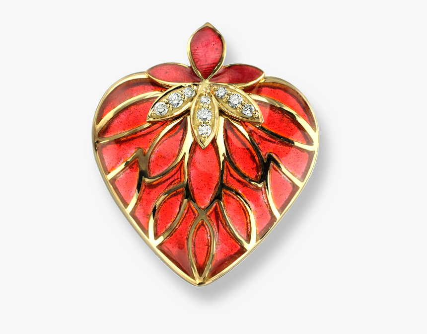 Nicole Barr Designs 18 Karat Gold Plique A Jour Heart - Emblem, HD Png Download, Free Download