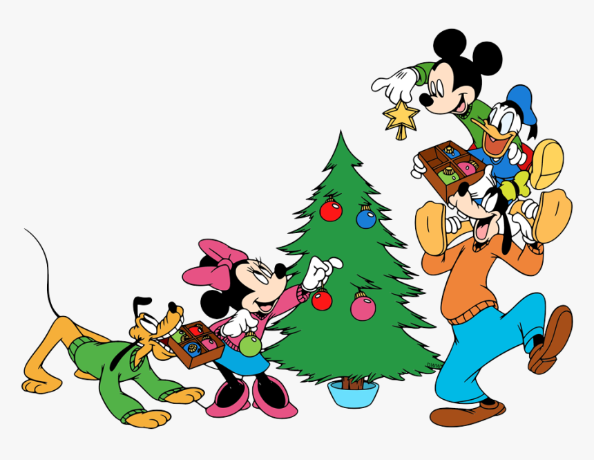 Mickey And Minnie Christmas Tree Clipart, HD Png Download, Free Download