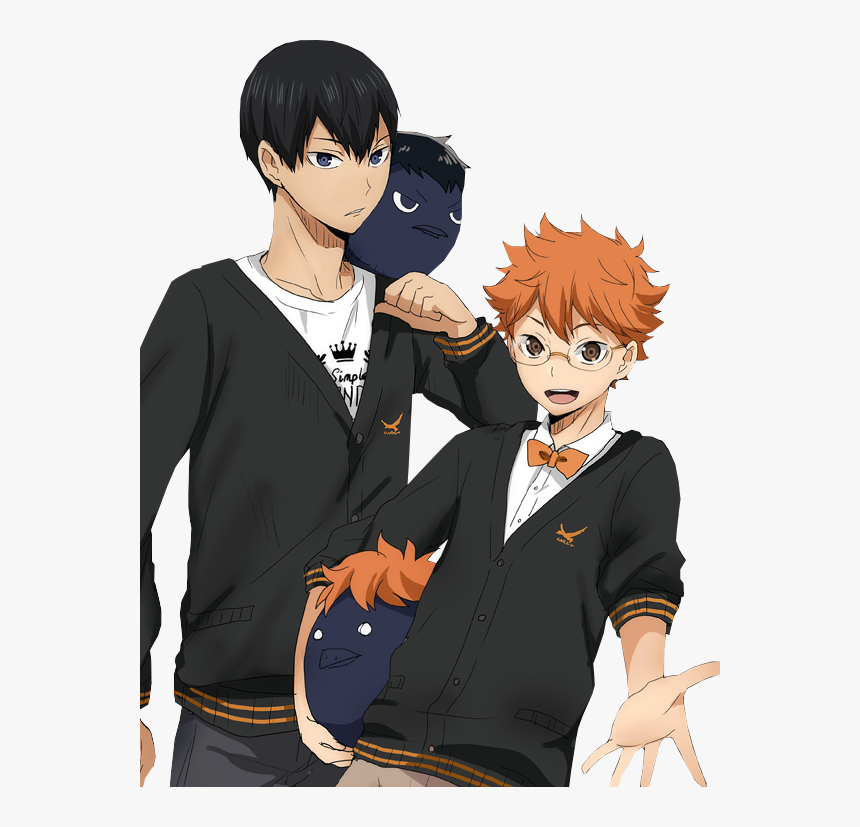 Naklejka Tobio Kageyama X Shouyou Hinata Haikyuu Haikyuu Hinata With Glasses Hd Png Download Kindpng