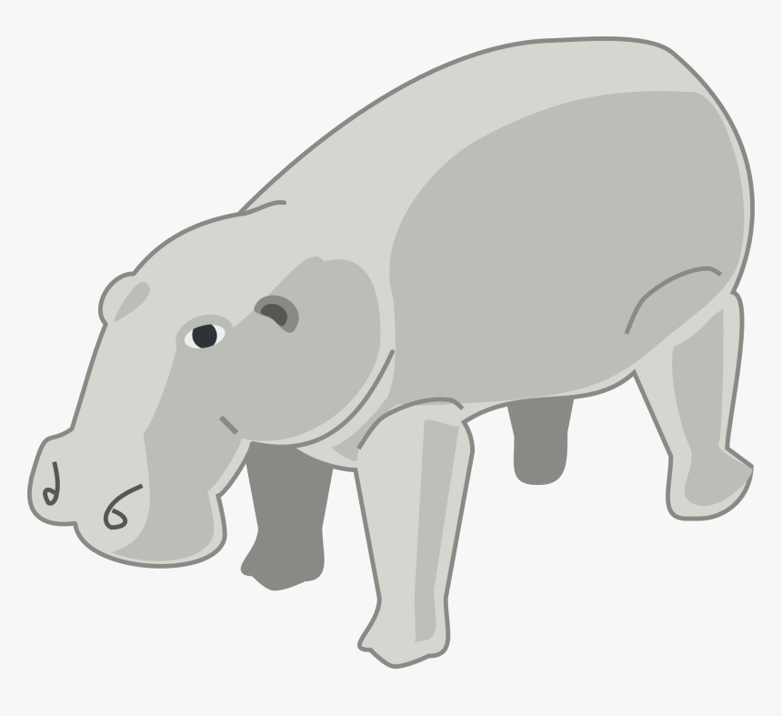 Hippopotamus Download Clip Art - Animated Hippopotamus, HD Png Download, Free Download