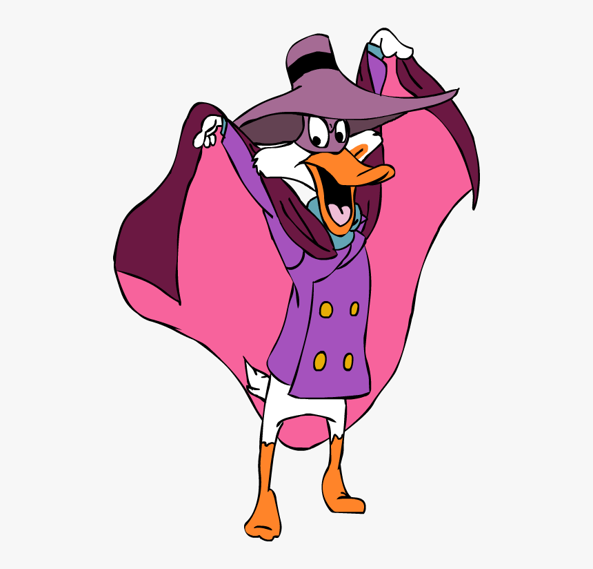 Darkwing Duck Looking Happy - Cartoon, HD Png Download - kindpng.