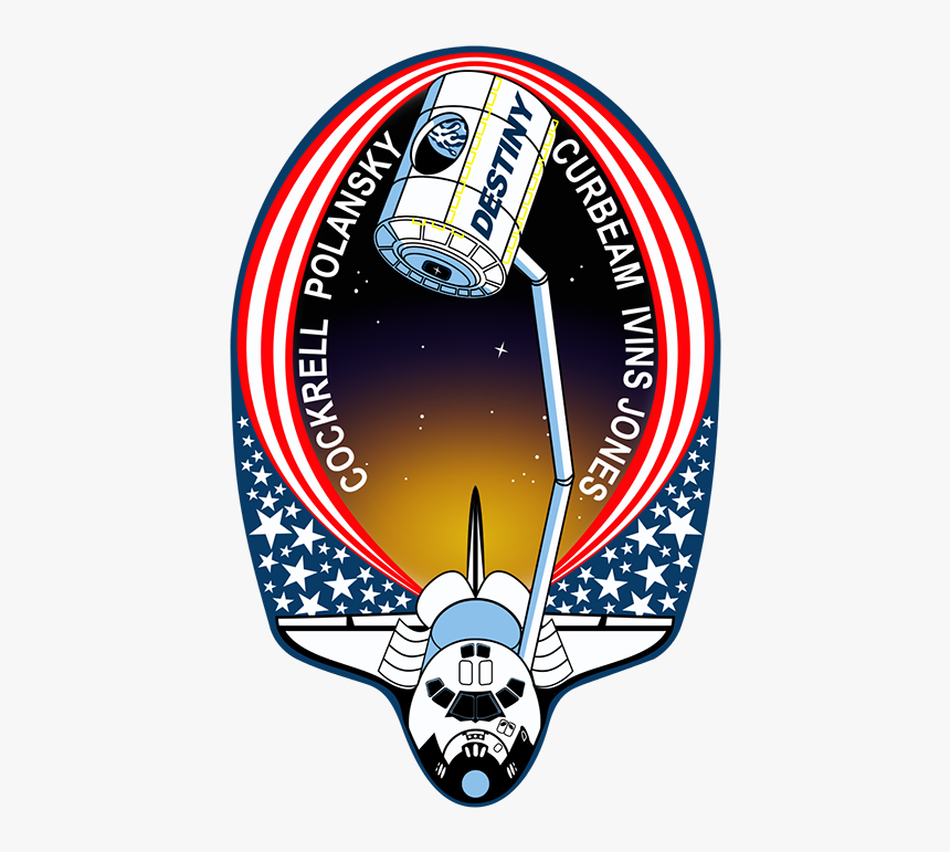 Sts-98 Atlantis Mission Patch - Sts 98 Mission Patch, HD Png Download, Free Download