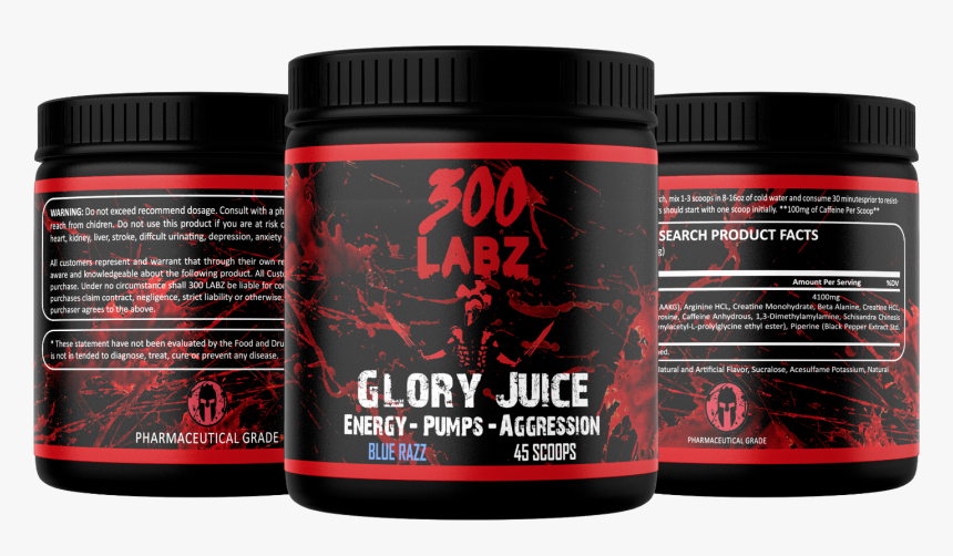 300 Labz Glory Juice Pre-workout 45 Servings W/ 1,3, HD Png Download, Free Download