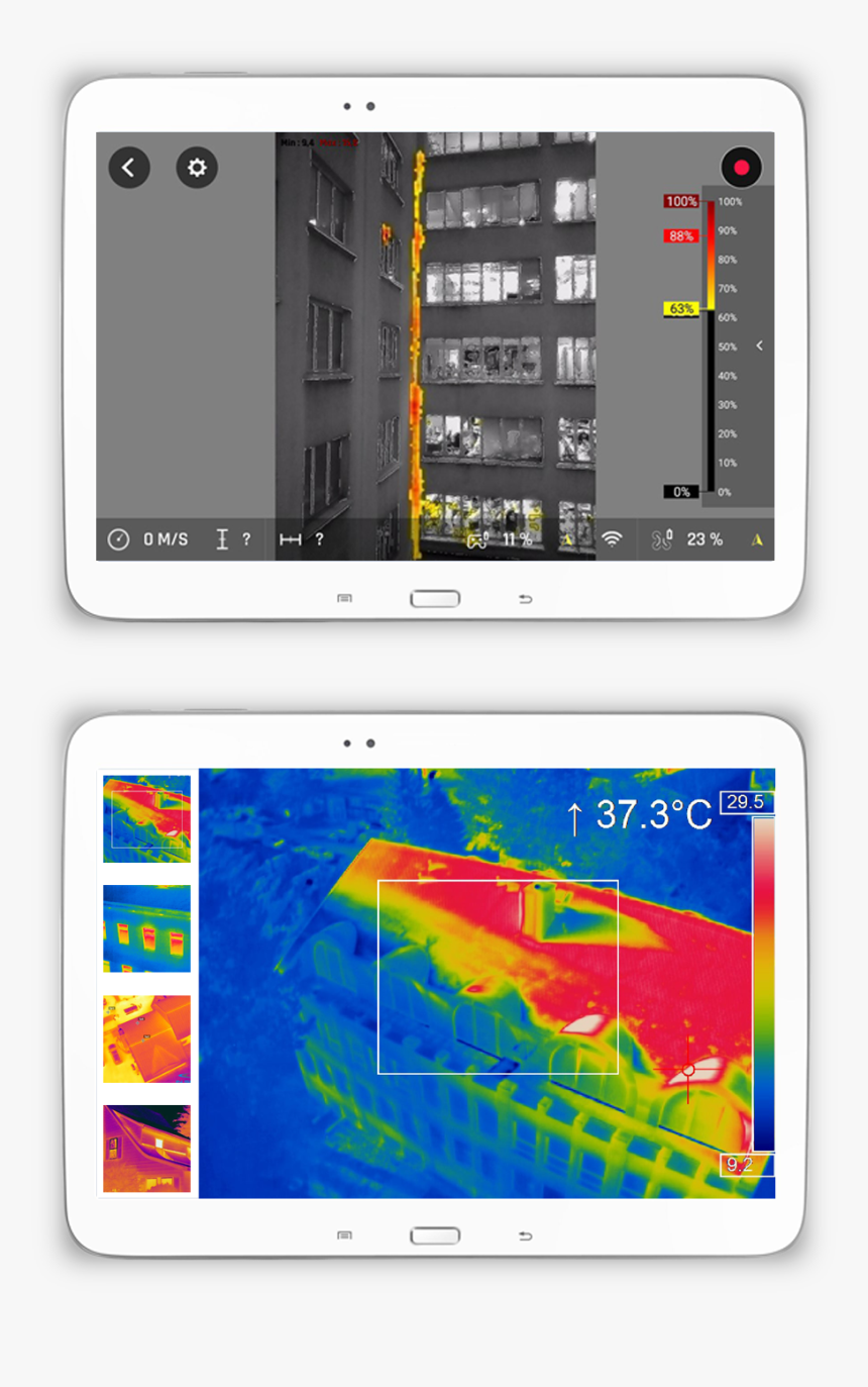 Bebop Freeflight App - Mushrooms In Thermal Camera, HD Png Download, Free Download