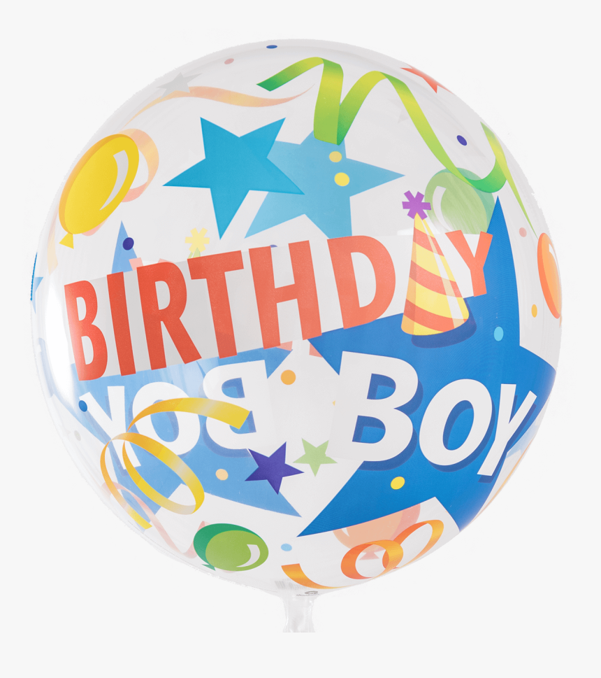 Birthday Boy Party Hat Bubble Balloon - Balloon, HD Png Download, Free Download