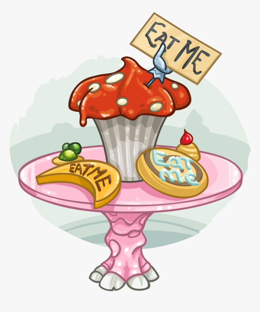 Alice In Wonderland Clip Art Eat Me Drink Me , Png - Eat Me Alice In Wonderland Png, Transparent Png, Free Download