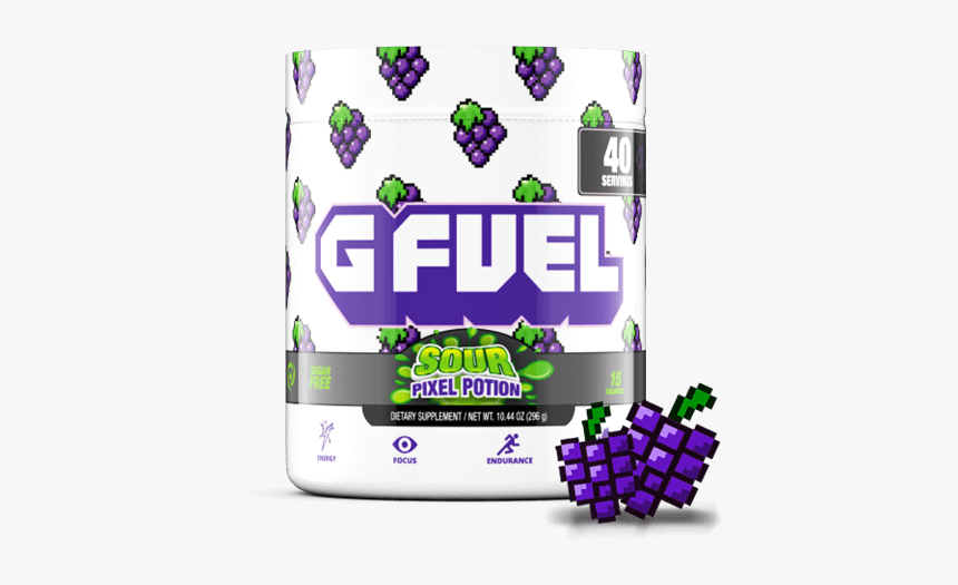 G Fuel Energy- Sour Pixel Potion - Gfuel Sour Grape, HD Png Download, Free Download