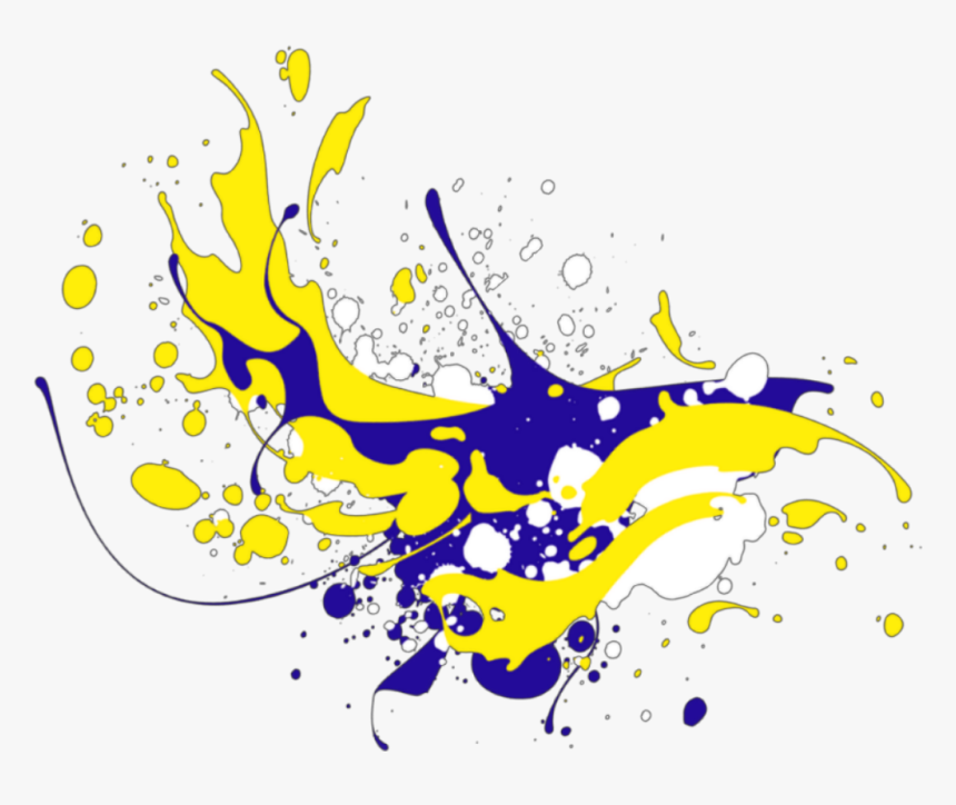#paint #splatter #blueyellow #blue #yellow - Ink Splash, HD Png Download, Free Download