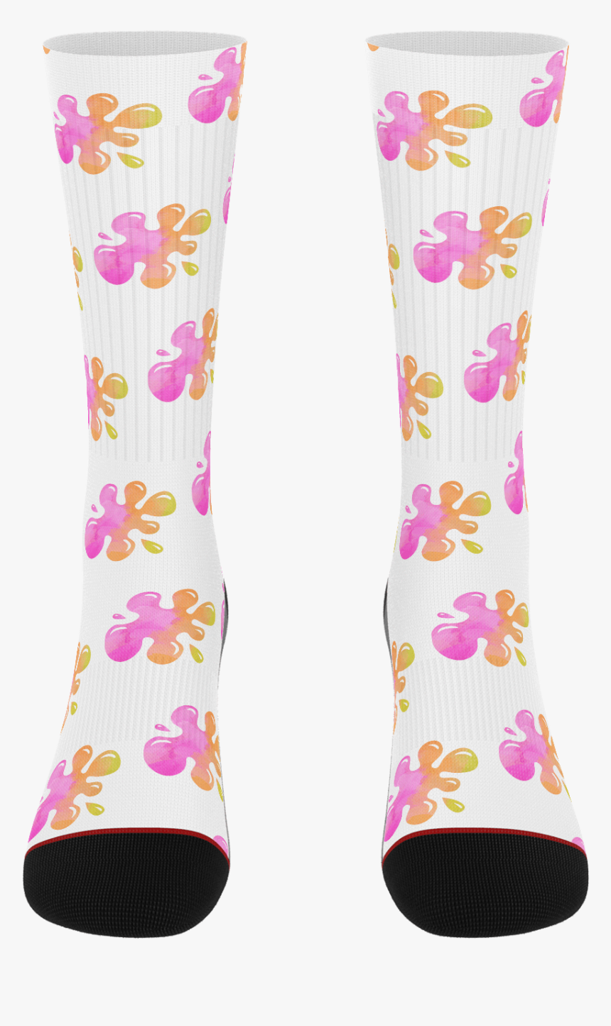 Pink & Yellow Splatter Socks"
 Data-large Image="//cdn - Sock, HD Png Download, Free Download