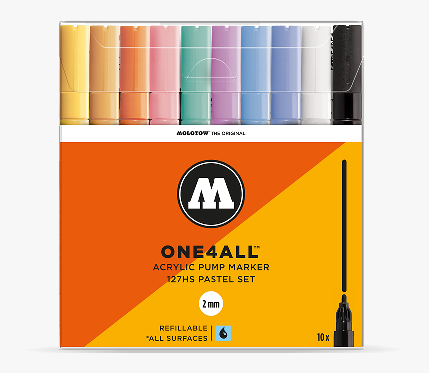 One4all™ 127hs Pastel Set"
 Title="one4all™ 127hs Pastel - Molotow, HD Png Download, Free Download