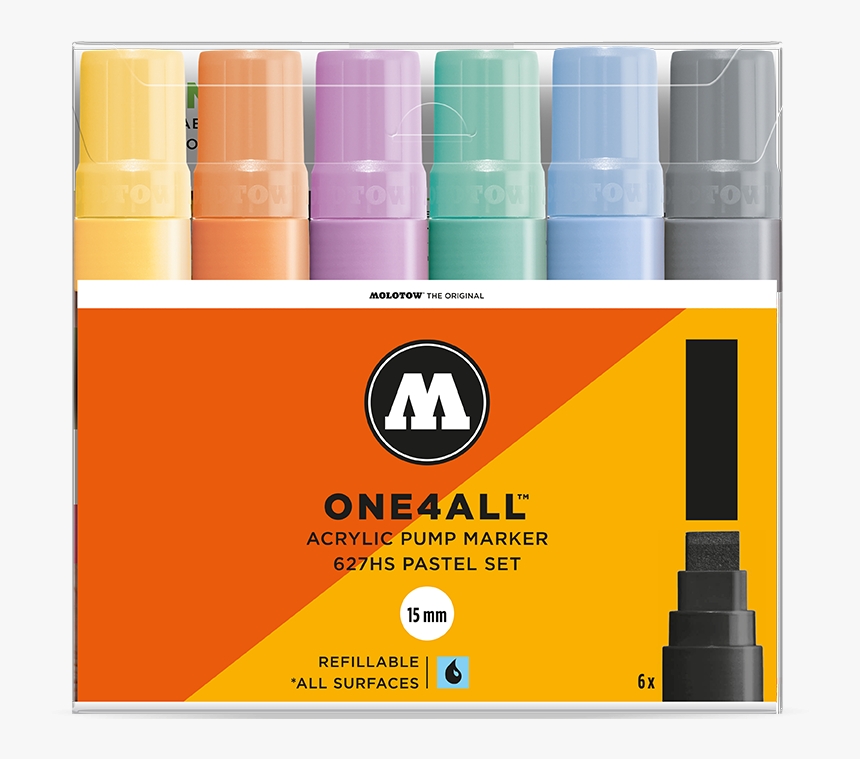 One4all™ 627hs Pastel Set"
 Title="one4all™ 627hs Pastel - Molotow One4all Pastel Kit, HD Png Download, Free Download