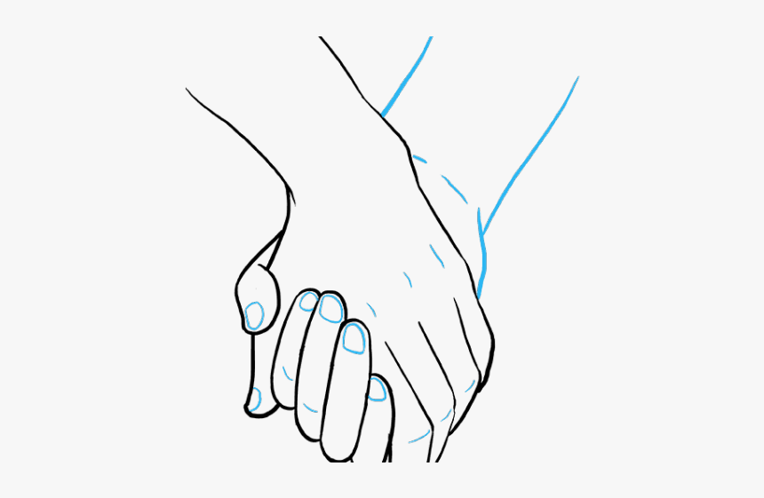 Holding Hand Drawing Template, HD Png Download, Free Download