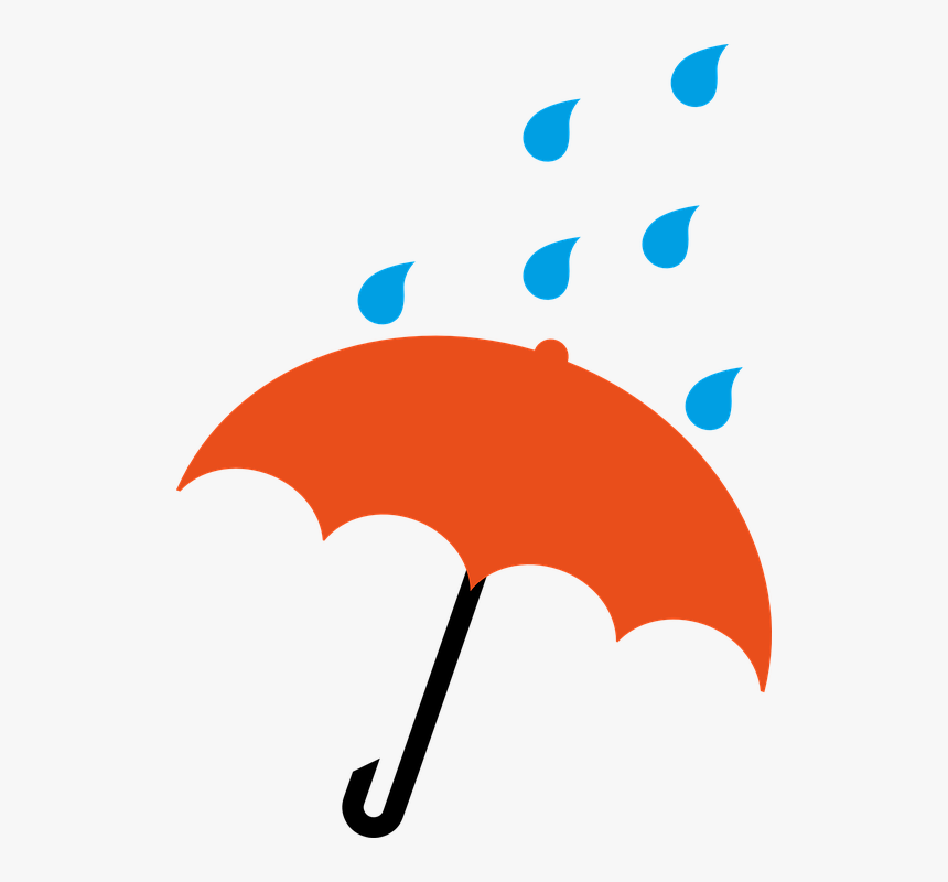 Umbrella With Rain Clipart, HD Png Download, Free Download