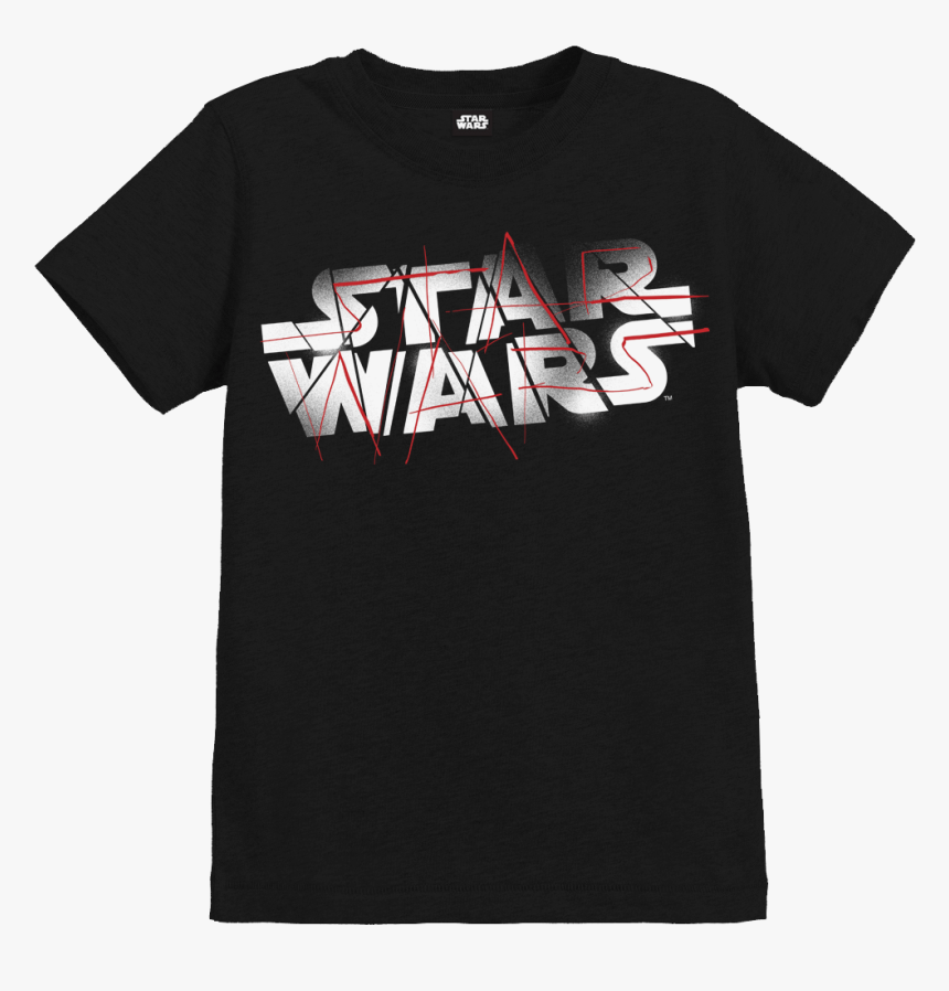 Star Wars The Last Jedi Spray Kid"s Black T-shirt - T-shirt, HD Png Download, Free Download