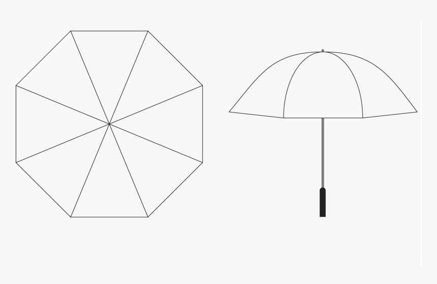 Clipart Umbrella Template - Umbrella, HD Png Download, Free Download