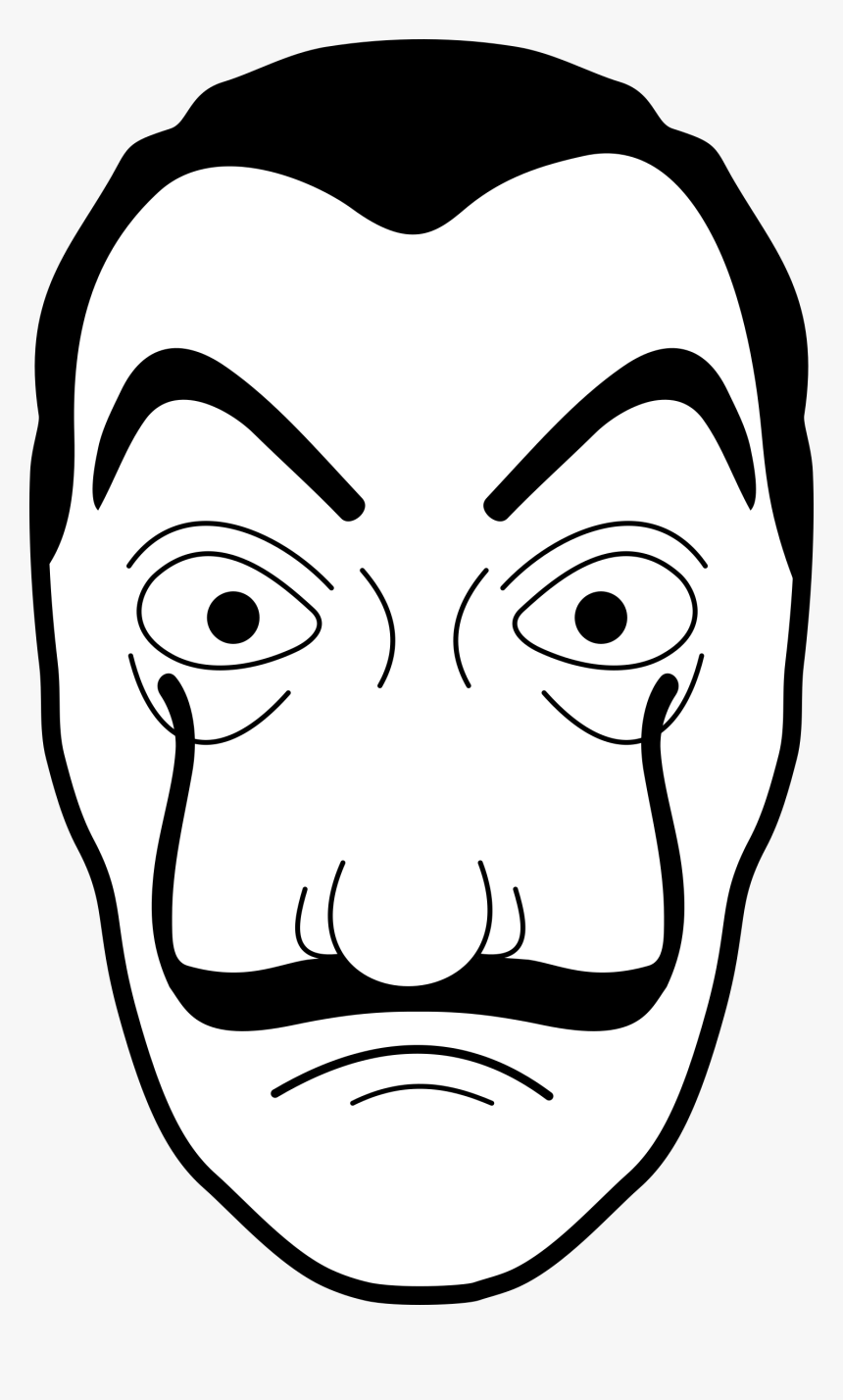 Salvador Dali Mask - Salvador Dali Mask Drawing, HD Png Download, Free Download