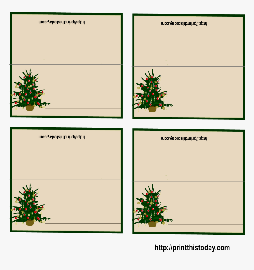 Template Christmas Place Cards, HD Png Download, Free Download