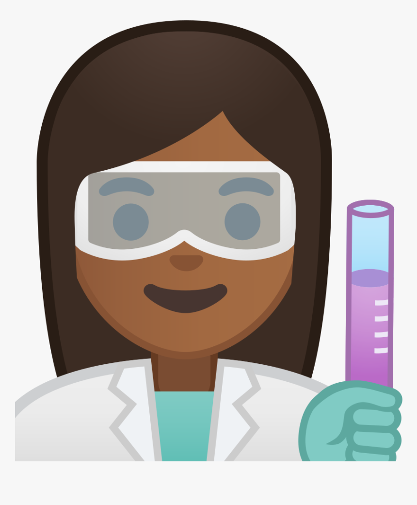 Woman Scientist Medium Dark Skin Tone Icon - Black Girl Scientist Cartoon, HD Png Download, Free Download