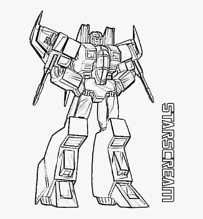 Cornfield Drawing Starscream - Optimus Prime Transformer Coloring Pages, HD Png Download, Free Download
