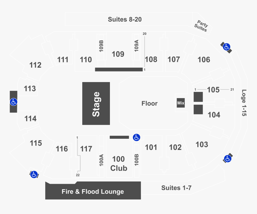 K Rock Centre Seating Chart, HD Png Download, Free Download