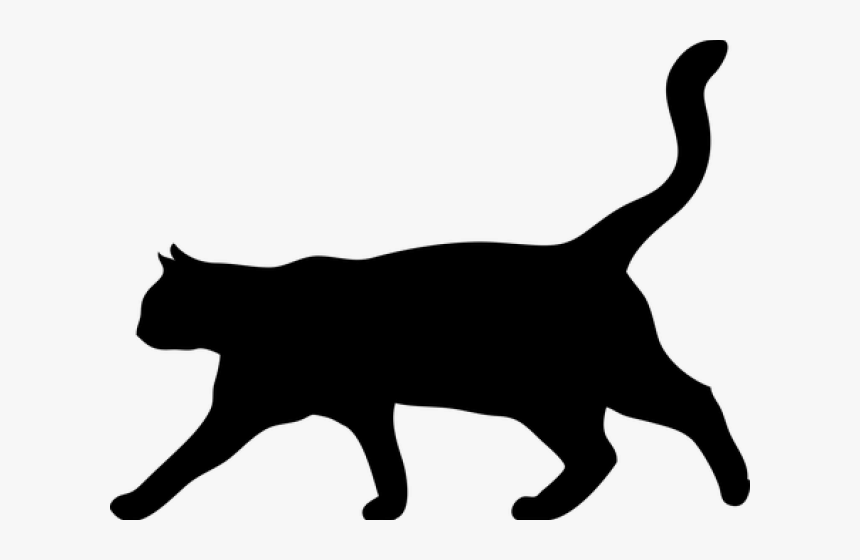 Silhouette Clipart Cat - Silhouette Cat Clipart, HD Png Download, Free Download