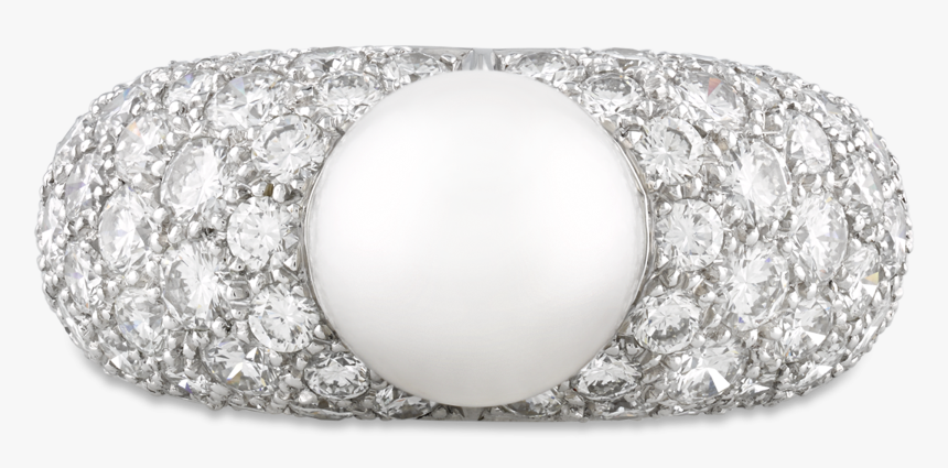 Pearl And Diamond Ring By Cartier - Pre-engagement Ring, HD Png Download, Free Download