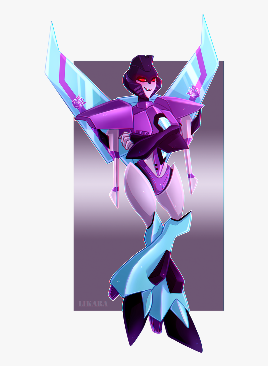 Cartoon Fictional Character Violet Purple Hero Illustration - Transformers Animated Slipstream, HD Png Download, Free Download