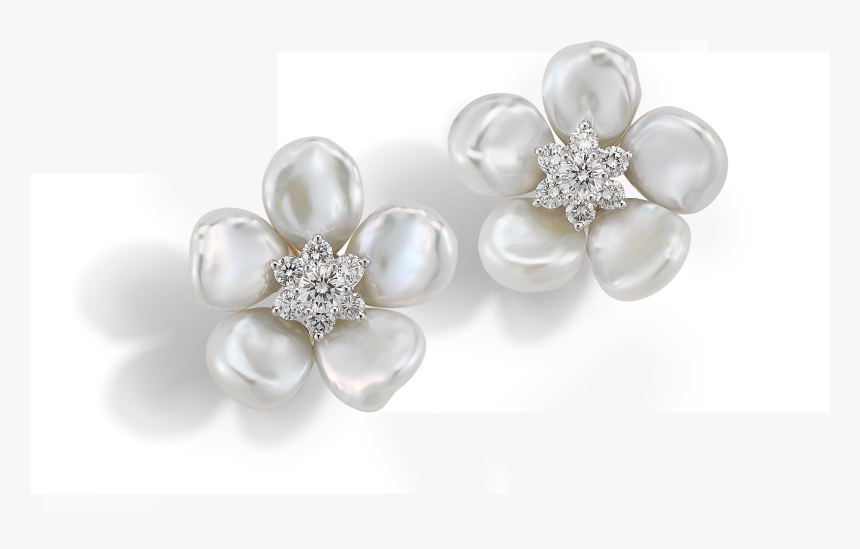 Water Pearl Flower Earrings, HD Png Download, Free Download