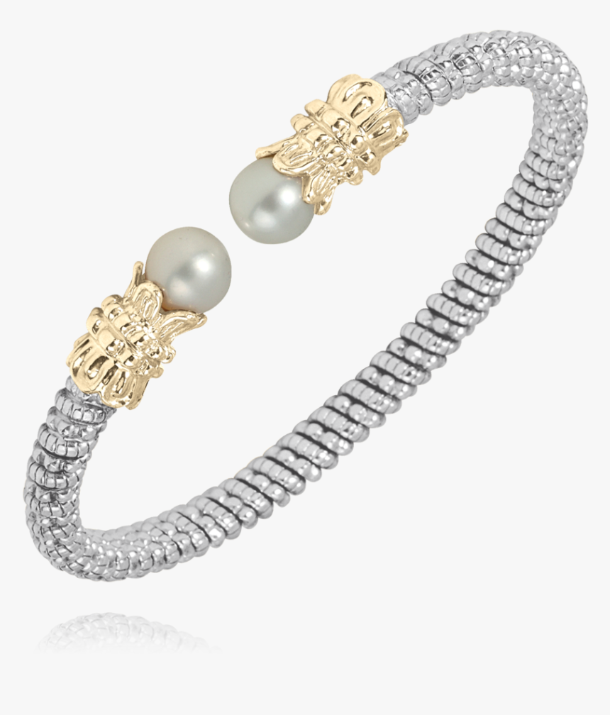 Sterling Silver & 14k Yellow Gold Bracelet With Pearl - Vahan Bracelet, HD Png Download, Free Download