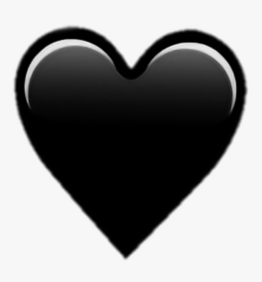 #black #heart #hearts #emoji #emojis #aesthetic #tumblr - Iphone Emoji Black Heart, HD Png Download, Free Download