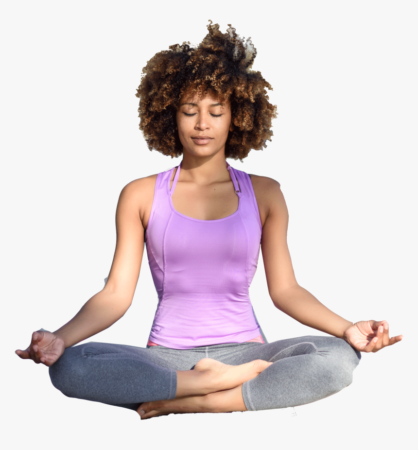 Lady-meditation - Sitting, HD Png Download, Free Download