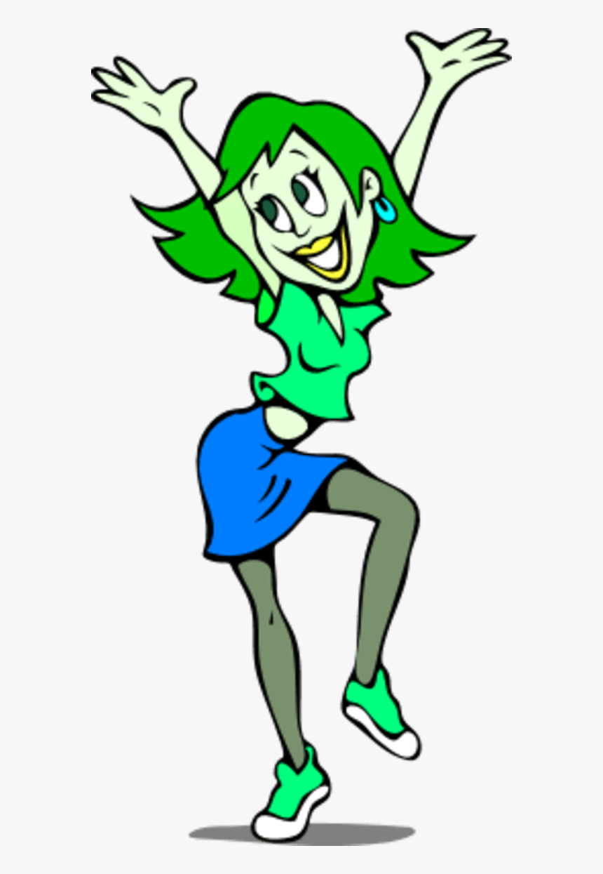 Cartoon Person Waving - Happy Woman Clipart, HD Png Download, Free Download