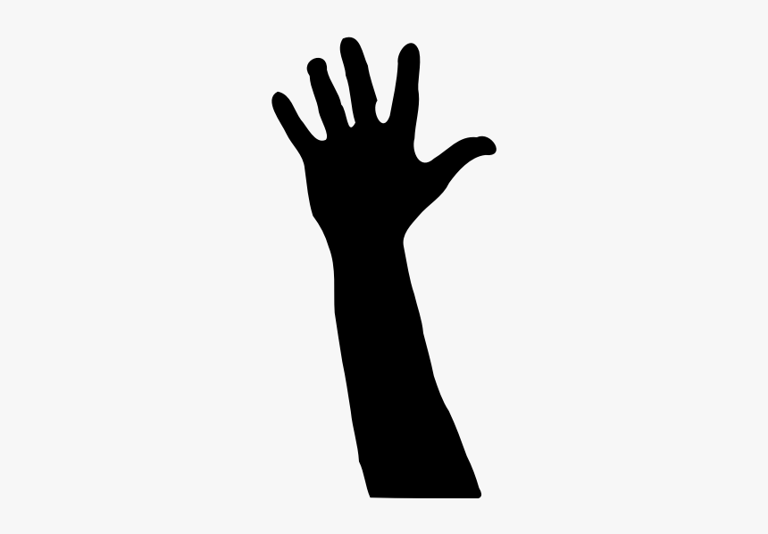 Vector Image Of Hand Up Silhouette - Silhouette Hand Reaching Up, HD Png Download, Free Download