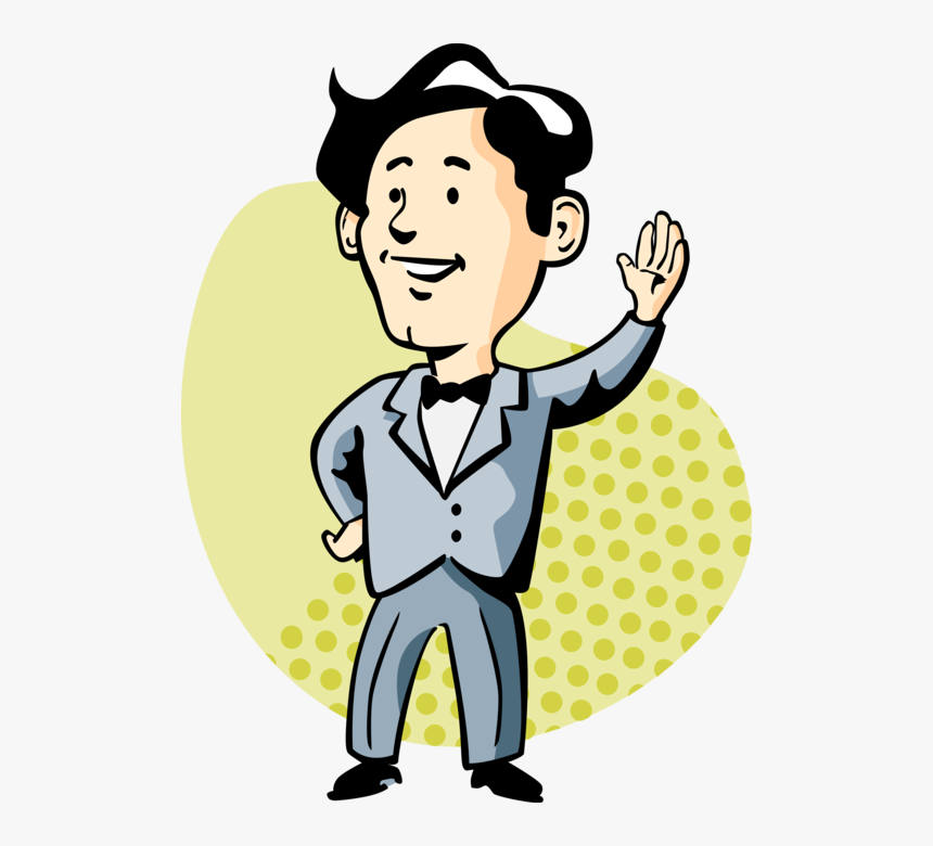 Vector Illustration Of Sharp Dressed Man With Bow Tie - Greetings And Leave Takings Pdf, HD Png Download, Free Download