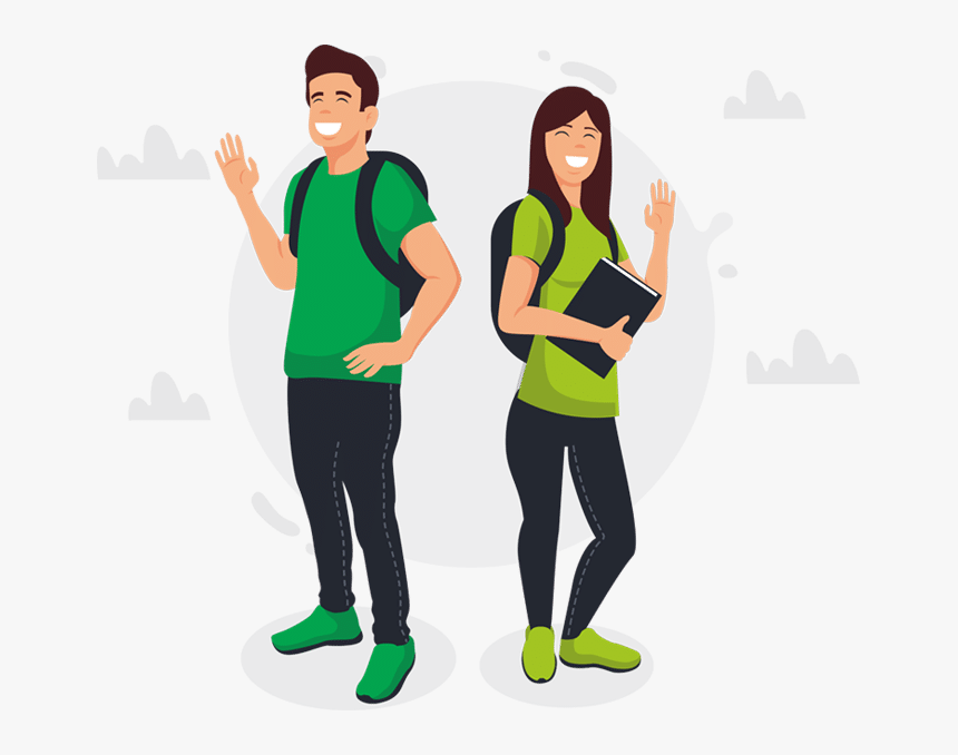 Boy And Girl Waving Best Certification Answers, HD Png Download, Free Download