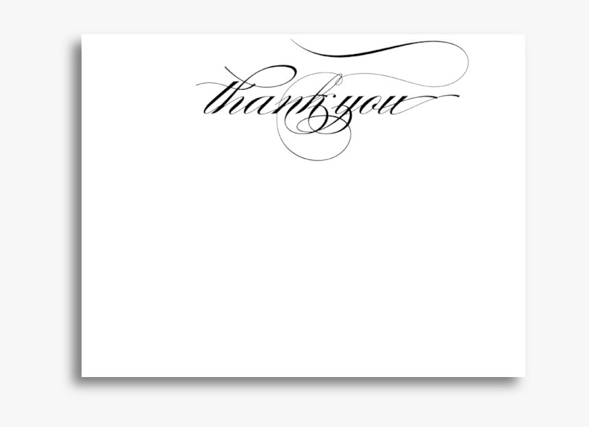 Script Thank You Card Heart, HD Png Download, Free Download