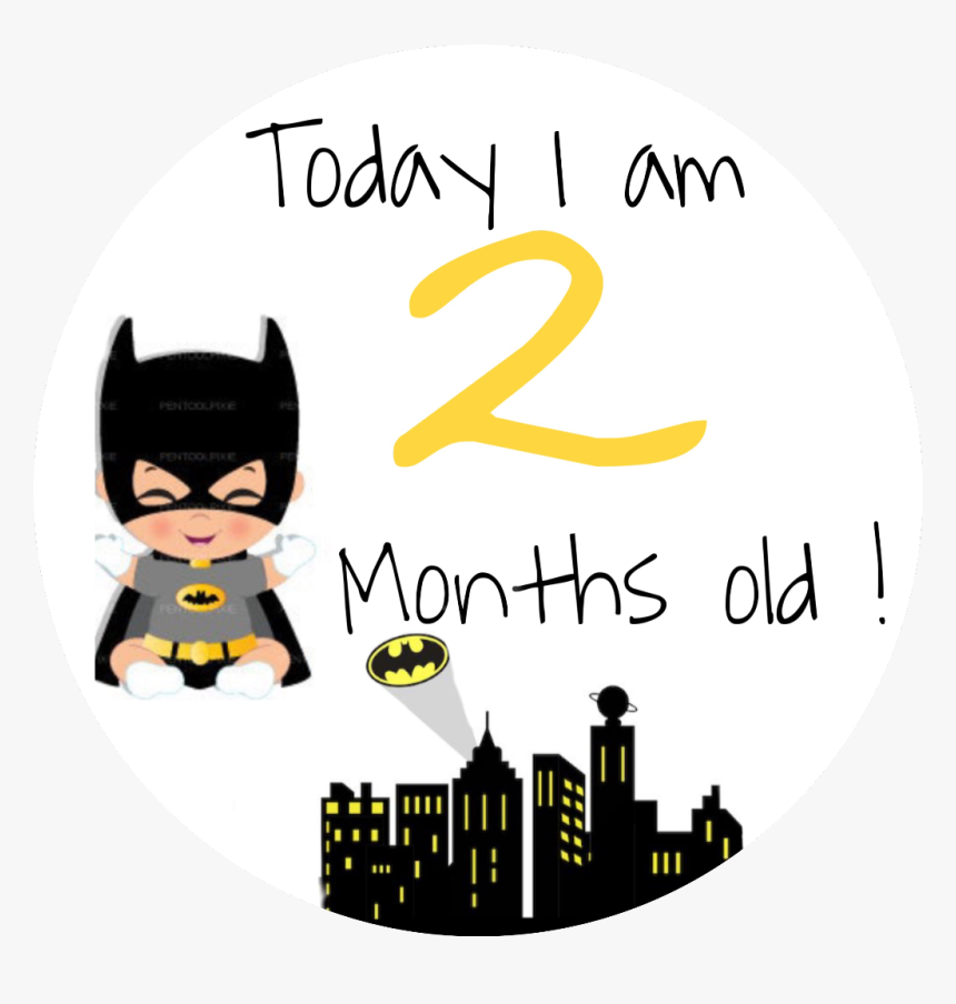 #batman #milestones - 2 Month Old Sticker, HD Png Download, Free Download