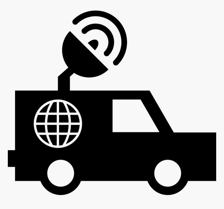 Van Pickup Truck Satellite Truck Clip Art - Satellite Truck Icon, HD Png Download, Free Download