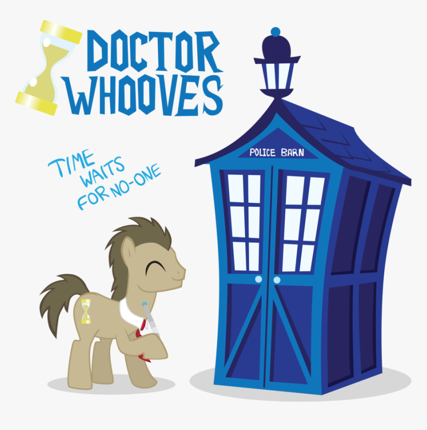 Doctor Whooves Time Waits For No-one Police Barn The - Mlp Tardis Doctor Whooves, HD Png Download, Free Download