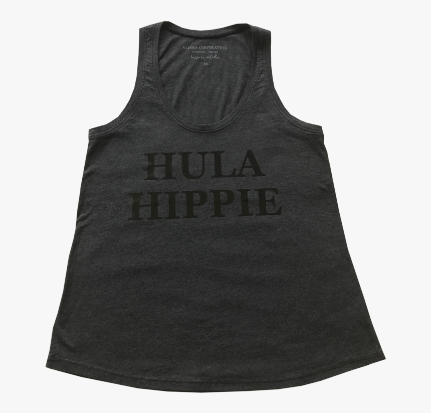 Hula Hippie Dark Gray Tank With Black Foil - Active Tank, HD Png Download, Free Download